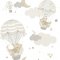 Galerie Hot Air Balloons Silver/Grey Wallpaper