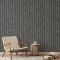 Muriva Woodgrain Panel Charcoal & Gold Wallpaper 193503