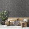 Muriva Woodgrain Panel Charcoal & Gold Wallpaper 193503