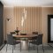 Elegant wood stripe wallpaper for feature walls