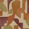 Holden Decor Geo Linnet Burgundy & Burnt Orange Wallpaper