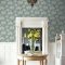 Galerie Floral Vine Light Blue/Sage/White Wallpaper Room 2