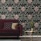 Galerie Floral Hydrangea Olive/Pink/Beige/White/Black Wallpaper Room