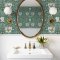 Galerie Ogee Flora Green/Tan/Cream Wallpaper Room