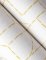 Roll shot of Integrity Golden Wallpaper with an interlocking, minimalist design