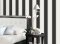 Galerie Formal Stripe Black / Silver / White Wallpaper Room