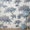 Crown Archive Tree Dark Blue Wallpaper Room