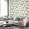 Crown Archive Tree Teal Wallpaper Room 3