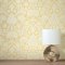 Classic mustard damask wallpaper with detailed designs by Crown