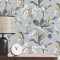 Crown Meridian Parade Mustard/Grey Wallpaper Room 2