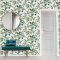 Crown Meridian Parade Grey/Pink/Green Wallpaper Room 3