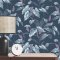 Crown Meridian Parade Dark Blue/Purple Wallpaper Room 2