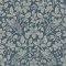 Crown Marlow Blue Wallpaper with detailed birds and foliage pattern