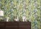 Contemporary botanical wallpaper with lush green foliage