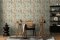 Wildwood Sage and Ember wallpaper styled in a modern interior.