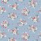 Clifton Floral Blue wallpaper with colourful bouquets and butterflies on sky blue background