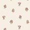 Kingdom Posey Rose wallpaper with strawberry plants and rose bouquets on a cream background