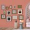 Interior wall painted in Peach Picking for an elegant vintage look