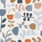 A Street Prints Juni Blue & Orange Wallpaper